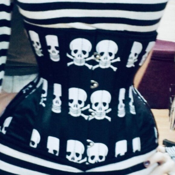 NWT Day of the DEAD Halloween Skull Corset 3XL - Picture 3 of 16